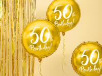 Folieballon 50th Birthday goud (45cm) - thumbnail