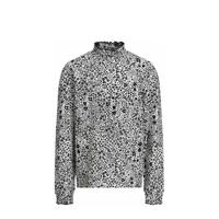 WE Fashion top met all over print zwart/wit - thumbnail