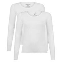 2-pak shirts dames - Lange Mouw - Lara - Bamboe vrouwen ondershirt ronde hals - thumbnail
