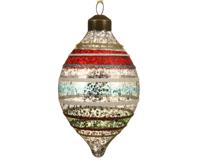 Olijf glas antique gold organza ribbon kerst Decoris - Decoris - thumbnail