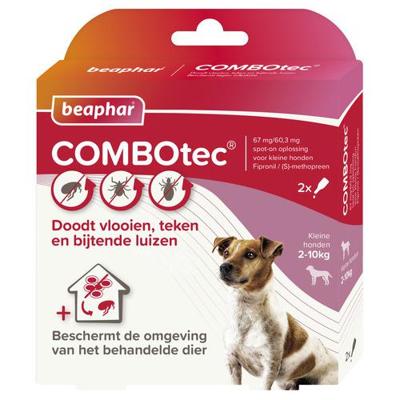 Beaphar Combotec antivlomiddel hond 2 x 2 pipetten 2-10 kg Beaphar Combotec antivlomiddel hond 2 x 2 pipetten 2-10 kg
