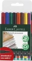 Faber Castell Marker Multimark permanent - S - 8-delig etui - thumbnail