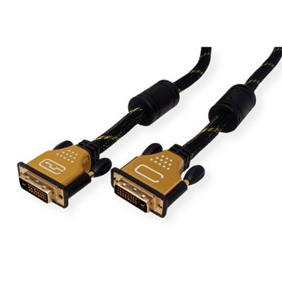ROLINE GOLD Monitorkabel DVI, M-M, (24+1) dual link, 2 m ROLINE GOLD Monitorkabel DVI, M-M, (24+1) dual link, 2 m