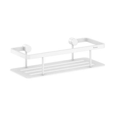 Smedbo Douchekorf Design Met Bodemplaat 25x10.3x6 cm Messing Mat Wit Smedbo