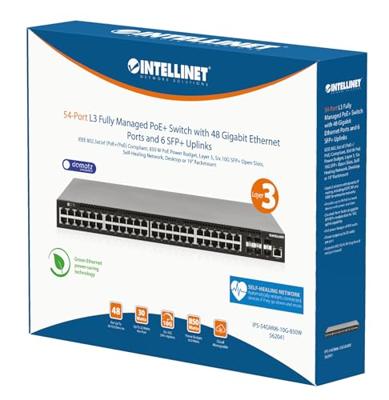Intellinet 54-Port L3 Fully Managed PoE+ Switch mit 48 Gigabit-Ports und 6 SFP+ Uplinks 19 netwerk switch 10 / 100 / 1000 MBit/s IEEE 802.3af (15.4 W), IEEE Intellinet 54-Port L3 Fully Managed PoE+ Switch mit 48 Gigabit-Ports und 6 SFP+ Uplinks 19 netwerk switch 10 / 100 / 1000 MBit/s IEEE 802.3af (15.4 W), IEEE