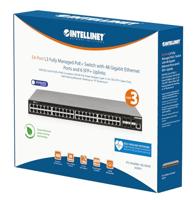 Intellinet 54-Port L3 Fully Managed PoE+ Switch mit 48 Gigabit-Ports und 6 SFP+ Uplinks 19 netwerk switch 10 / 100 / 1000 MBit/s IEEE 802.3af (15.4 W), IEEE - thumbnail