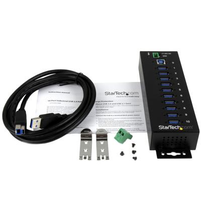 Hub USB Startech ST1030USBM Zwart