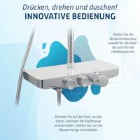 Saqu Total Control regendoucheset met 3 straalsoorten en planchet Ø30cm chroom - thumbnail