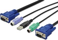 Digitus KVM Adapterkabel [1x USB-A, VGA - 1x VGA] 1.80 m Zwart - thumbnail