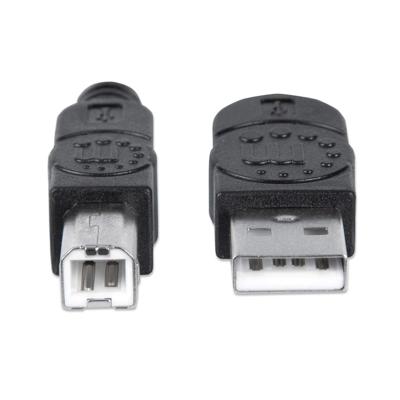 Manhattan 337779 USB-kabel USB 2.0 USB-A stekker, USB-B stekker 5.00 m Zwart Manhattan 337779 USB-kabel USB 2.0 USB-A stekker, USB-B stekker 5.00 m Zwart
