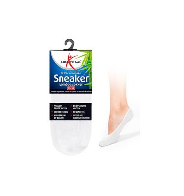 Lucovitaal Sneaker Bamboesokken Wit Maat 39-42