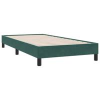 Boxspring met matras fluweel donkergroen 90x210 cm - thumbnail