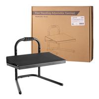 LogiLink EO0007 Poggiapiedi Antiscivolo Regolabile Nero Voetensteun (b x d) 400 mm x 339 mm Ergonomisch, In hoogte verstelbaar, Met schuimstoflaag Zwart - thumbnail