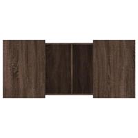 Salontafel 80x55x40 cm bewerkt hout bruin eikenkleurig - thumbnail