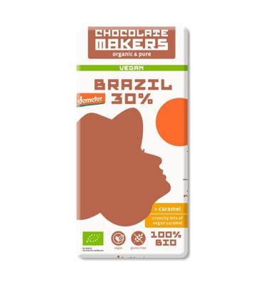 Chocolatemakers Brazil karamel 30% vegan demeter bio 80 Gram