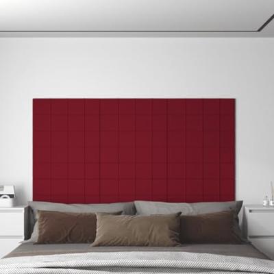 VidaXL Wandpanelen 12 st 1,08 m² 60x15 cm fluweel wijnrood VidaXL Wandpanelen 12 st 1,08 m² 60x15 cm fluweel wijnrood