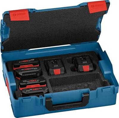 Bosch Professional Starterset 4x Accu 18V 4.0Ah ProCORE18V AMPShare + 2x Accu 18V 8.0Ah ProCORE18V AMPShare in L-Boxx - 1600A02A2T - thumbnail