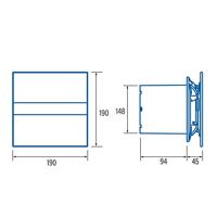 Badkamer Ventilator Cata E-150 G Axial 150 mm 21W Wit Cata - thumbnail
