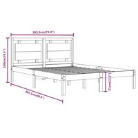 Bedframe massief hout 180x200 cm - thumbnail