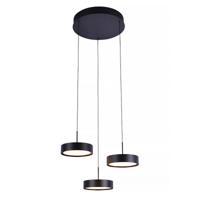 Freelight Hanglamp Alieno 3 lichts Ø 33 cm comfortlift zwart - thumbnail