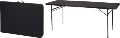 Campingtafel Inklapbaar Zwart 182x68cm