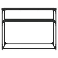 Wandtafel 100x35,5x75 cm bewerkt hout zwart - thumbnail