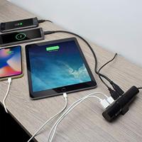 USB lader 4 poorten 36W 1x USB C, 3x USB A met smart IC, zwart, 1.90M kabel Ewent - thumbnail