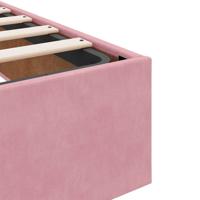 Bedframe zonder matras 90x190 cm fluweel roze - thumbnail