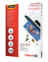 Fellowes lamineerhoes Capture125 Super Quick ft A4, 250 micron (2 x 125 micron), pak van 100 stuks - thumbnail