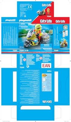 Playmobil City Life 71205 Motorfiets voor noodarts met knipperlicht - thumbnail