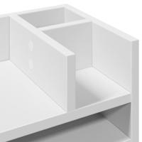 VidaXL Bureau organiser 44,5x24x25 cm bewerkt hout betongrijs - thumbnail