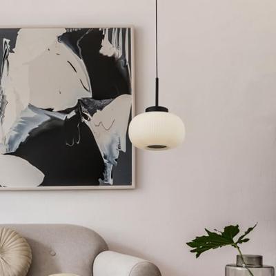 Searchlight Glazen hanglampLumina Ø 24cm - 10272-1BK