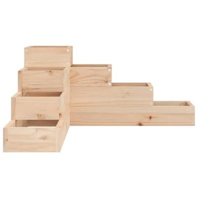 Plantenbak 4-laags 80,5x79x36 cm massief grenenhout - thumbnail
