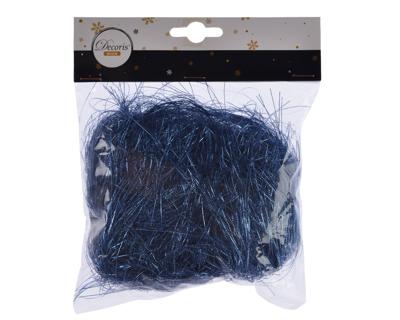 Lamettahaar d2h13 cm nachtblauw - Decoris