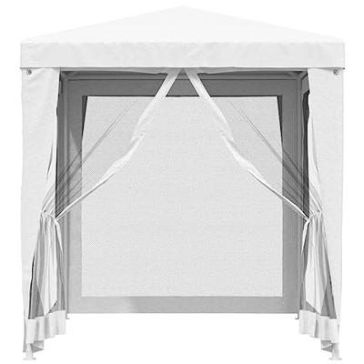 VidaXL Partytent met 4 mesh zijwanden 2x2 m wit - thumbnail