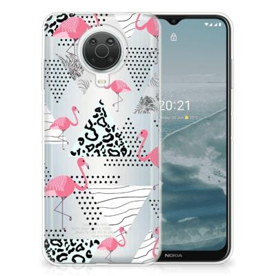 Nokia G20 | G10 | TPU Hoesje | Flamingo Triangle