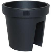 Balkonbak rond set ø28 cm E&K - antraciet - thumbnail