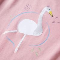 Kindershirt met lange mouwen zwanenprint 92 lichtroze - thumbnail