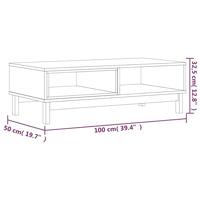 Salontafel FLAM 100x50x32,5 cm massief grenenhout - thumbnail
