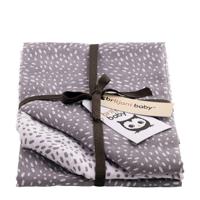 Briljant Baby Minimal Dots hydrofiel luier - set van 3 grijs - thumbnail