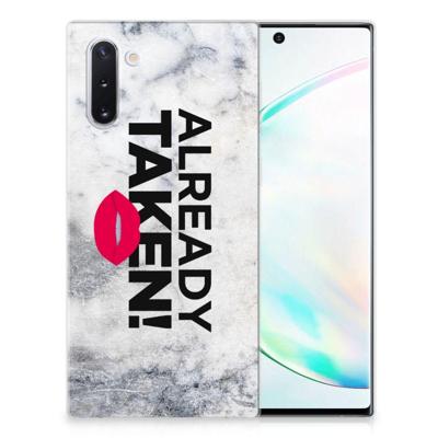 Samsung Galaxy Note 10 | Siliconen hoesje | met naam Already Taken White Samsung Galaxy Note 10 | Siliconen hoesje | met naam Already Taken White