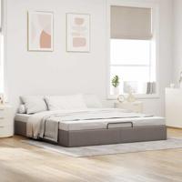 Bedframe zonder matras 180x200 cm stof taupe - thumbnail