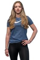 Nike Dri-Fit Swoosh Sportshirt Dames L - thumbnail