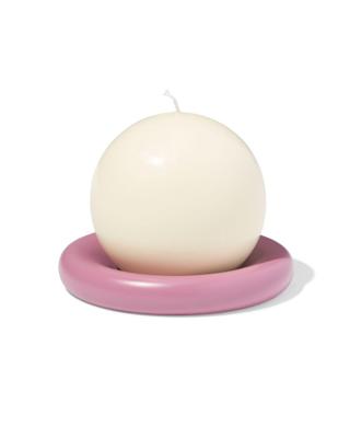 HEMA Kaarsonderzetter ⌀20cm keramiek roze (donkerpaars)