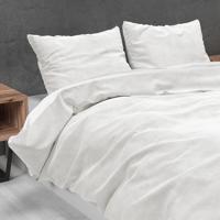 Sleeptime Velvet Uni Dekbedovertrek Wit 140 x 220 cm - thumbnail