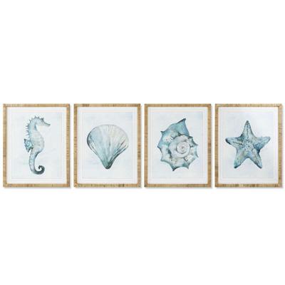 Schilderij Home ESPRIT Mediterrane Schelp 55 x 2,5 x 70 cm (4 Stuks) Schilderij Home ESPRIT Mediterrane Schelp 55 x 2,5 x 70 cm (4 Stuks)