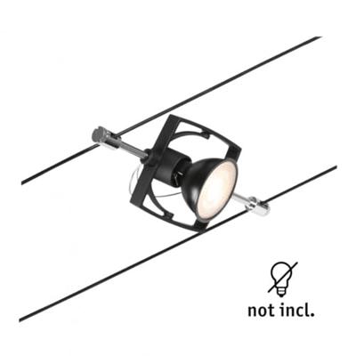 Paulmann 12V-kabelsysteem lamp GU5.3 Zwart (mat), Chroom Paulmann 12V-kabelsysteem lamp GU5.3 Zwart (mat), Chroom