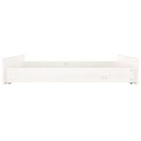 Bedlades 2 st massief grenenhout wit - thumbnail