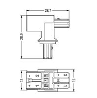 WAGO Net-T-splitter [Netstekker - Netbus, Netbus] Totaal aantal polen: 2 Groen 1 stuk(s) - thumbnail