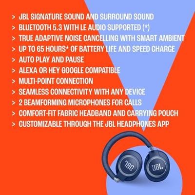 JBL LIVE 770NC bluetooth Over-ear hoofdtelefoon wit